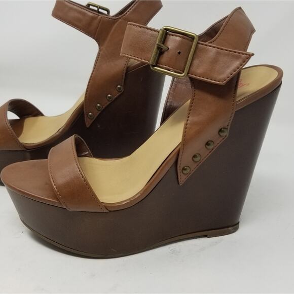 Just Fab Brown Platform Sandals Comfortable Women's Lightweight Sandals Size 9 - Picture 8 of 14